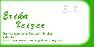 erika keizer business card